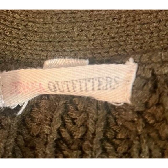 Urban Outfitters Small Dark Gray-Brown Studded Shoulders Button Front Cardigan - Picture 6 of 7